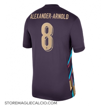 Inghilterra Alexander-Arnold #8 Maglia Gara Trasferta Repliche Europei 2024